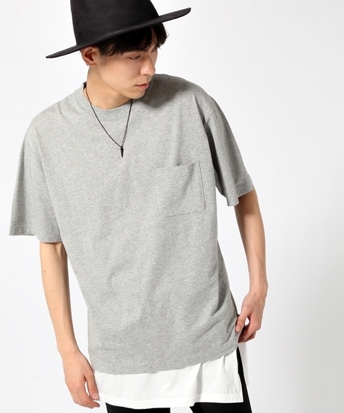 HARE（ハレ）の「【WEB限定アイテム】ＢＩＧポケットTEE（Tシャツ/カットソー・メンズ・ブラウン/オフホワイト/グレー/ブラック・SMALL/LARGE/MEDIUM）」の3枚目の写真
