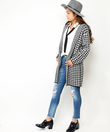 VENCEEXCHANGE | フード付チドリコーディガン(カーディガン/ボレロ)