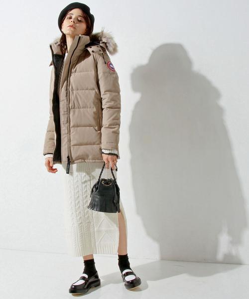 UNITED ARROWS（ユナイテッドアローズ）の「＜CANADA GOOSE(カナダグース)＞ BELLEVILLE 2015 FW（ダウンジャケット/コート・レディース・ベージュ・MEDIUM/SMALL）」の3枚目の写真