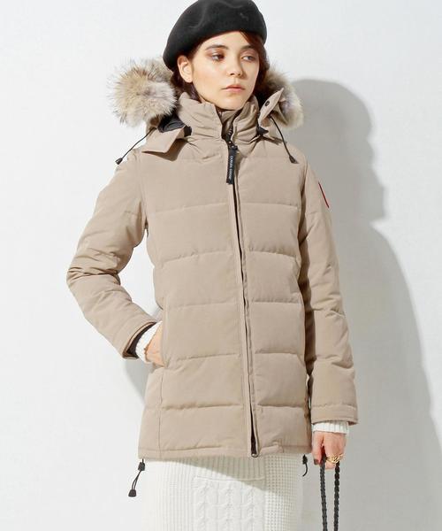 UNITED ARROWS（ユナイテッドアローズ）の「＜CANADA GOOSE(カナダグース)＞ BELLEVILLE 2015 FW（ダウンジャケット/コート・レディース・ベージュ・MEDIUM/SMALL）」の4枚目の写真
