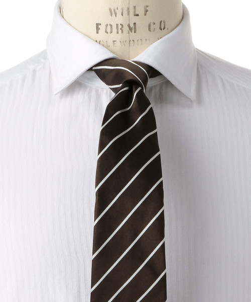 UNITED ARROWS（ユナイテッドアローズ）の「UDBS ストライプ タイ◆（ネクタイ・メンズ・ホワイト/ベージュ/ダークブラウン/ネイビー/ターコイズブルー・FREE）」の2枚目の写真