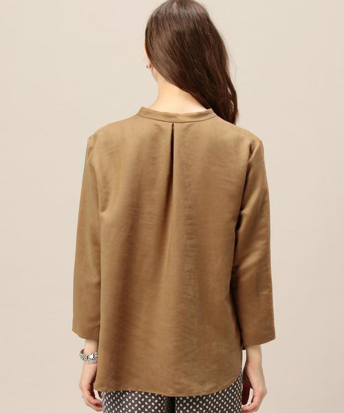 BEAUTY&YOUTH UNITED ARROWS（ビューティーアンドユースユナイテッドアローズ）の「BY フェイクスエードポケットスタンドカラーシャツ◆（シャツ/ブラウス・レディース・ベージュ/オリーブ/ネイビー・FREE）」の11枚目の写真