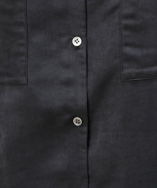 BEAUTY&YOUTH UNITED ARROWS（ビューティーアンドユースユナイテッドアローズ）の「BY フェイクスエードポケットスタンドカラーシャツ◆（シャツ/ブラウス・レディース・ベージュ/オリーブ/ネイビー・FREE）」の10枚目の写真