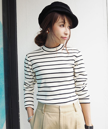 Ungrid | ハイネックボーダーロングスリーブ(Tシャツ/カットソー)