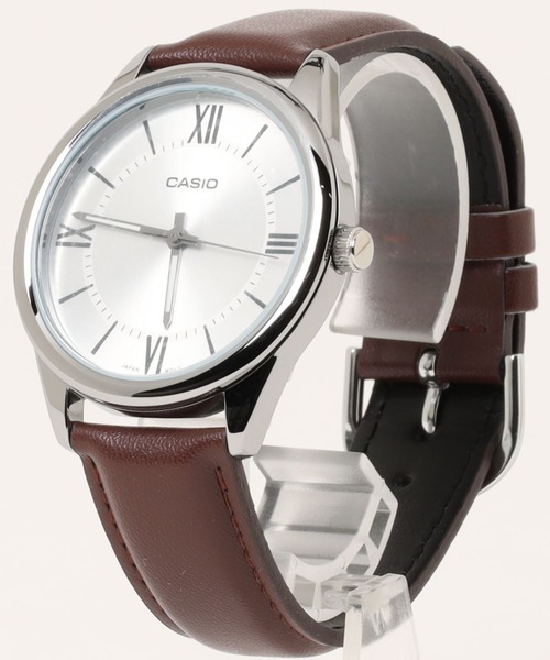 CASIO（カシオ）の「CASIO カシオ / ベーシックアナログ レザーバンド ラウンドフェイス 腕時計 日常生活防水 /// MTP レザーシリーズ（アナログ腕時計・メンズ・ブラック×ブラック/ブラック×シルバー/ブラウン/シルバー/ブラック×ゴールド/ゴールド×ブラウン/ホワイト×ゴールド/シルバー×ブラック/ブラウン系その他/シルバー系その他/ブラウン系その他2/シルバー系その他2・FREE）」の10枚目の写真