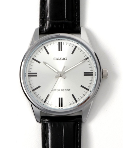 CASIO（カシオ）の「CASIO カシオ / ベーシックアナログ レザーバンド ラウンドフェイス 腕時計 日常生活防水 /// MTP レザーシリーズ（アナログ腕時計・メンズ・ブラック×ブラック/ブラック×シルバー/ブラウン/シルバー/ブラック×ゴールド/ゴールド×ブラウン/ホワイト×ゴールド/シルバー×ブラック/ブラウン系その他/シルバー系その他/ブラウン系その他2/シルバー系その他2・FREE）」の4枚目の写真