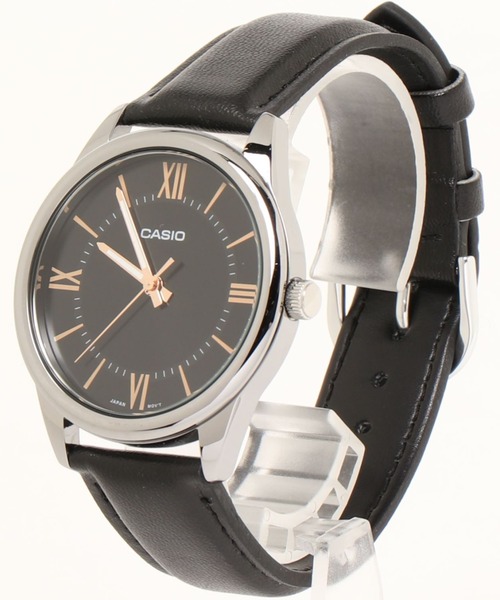 CASIO（カシオ）の「CASIO カシオ / ベーシックアナログ レザーバンド ラウンドフェイス 腕時計 日常生活防水 /// MTP レザーシリーズ（アナログ腕時計・メンズ・ブラック×ブラック/ブラック×シルバー/ブラウン/シルバー/ブラック×ゴールド/ゴールド×ブラウン/ホワイト×ゴールド/シルバー×ブラック/ブラウン系その他/シルバー系その他/ブラウン系その他2/シルバー系その他2・FREE）」の5枚目の写真
