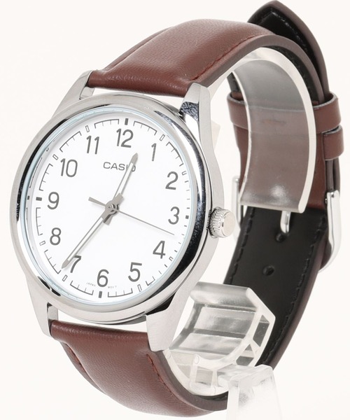 CASIO(カシオ)の「CASIO カシオ / ベーシックアナログ レザーバンド ラウンドフェイス 腕時計 日常生活防水 //// MTP レザーシリーズ(アナログ腕時計・メンズ・ブラック×ブラック/ブラック×シルバー/ブラウン/シルバー/ブラック×ゴールド/ゴールド×ブラウン/ホワイト×ゴールド/シルバー×ブラック/ブラウン系その他/シルバー系その他/ブラウン系その他2/シルバー系その他2・FREE)」の22枚目の写真