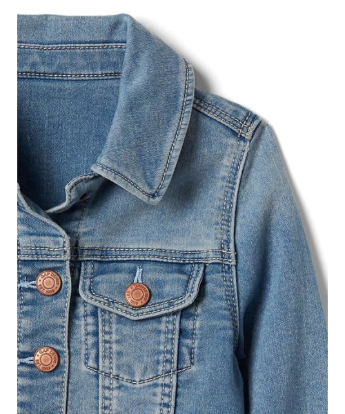 GAP（ギャップ）の「Gap スーパーソフト ニットデニム ジャケット（その他アウター・キッズ・ライトインディゴブルー・95cm/100cm/80ｃｍ/110cm/90cm/105cm）」の4枚目の写真