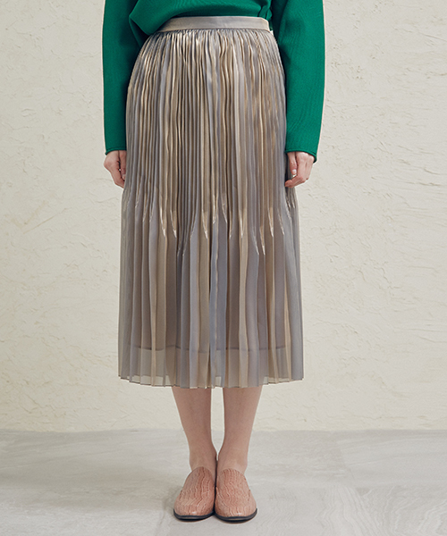 UNITED TOKYO（ユナイテッドトウキョウ）の「ブライトオーロラプリーツスカート（スカート・レディース・グリーン/ピンク/ゴールド・1）」の20枚目の写真