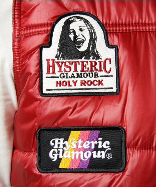 ヒステリックグラマー プリマロフト ダウンベスト フード付き HYSTERIC GLAMOUR（ヒステリックグラマー）の「プリマロフト
