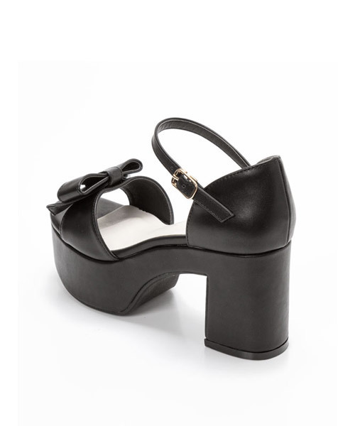 夢展望（ユメテンボウ）の「８ｃｍ厚底チャンキーヒールフェミニンリボンサンダル（サンダル・レディース・ラベンダー/ミント/チェック/ノンウォッシュ/ライトベージュ/ライトブラック/ライトホワイト/クリアレッド/ホワイト系その他/ピンクベージュ/ブルー系その他・24cm/23.5cm/24.5cm/23cm/25cm/23㎝/22cm/22.5㎝/25㎝/24㎝/24.5㎝/23.5㎝）」の13枚目の写真