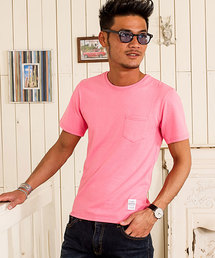 『CavariA/キャバリア』ポケット付きクルーネック半袖Tシャツ