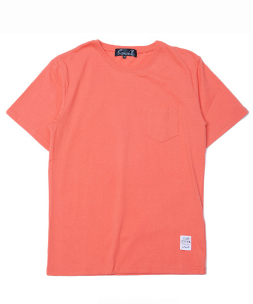 SILVER BULLET（シルバーバレット）の「『CavariA/キャバリア』ポケット付きクルーネック半袖Tシャツ（Tシャツ/カットソー・メンズ・ネイビー/オレンジ/グレー/ホワイト/ブラック/カーキ/ライトピンク/ピンク系その他/イエロー系その他・L/M/XL）」の17枚目の写真