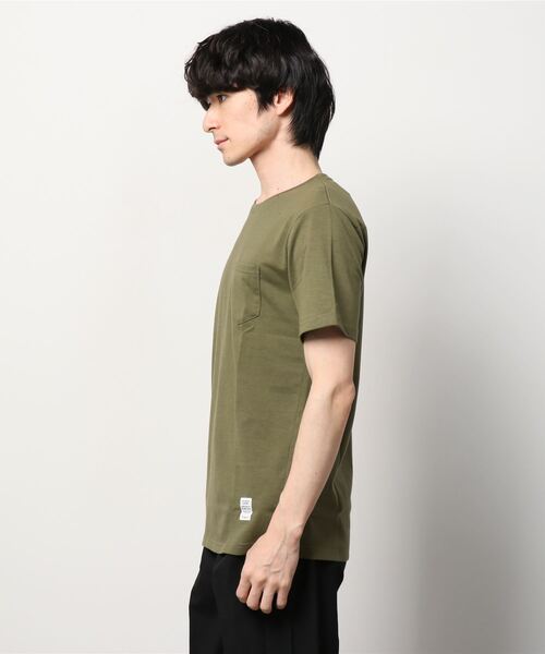 SILVER BULLET（シルバーバレット）の「『CavariA/キャバリア』ポケット付きクルーネック半袖Tシャツ（Tシャツ/カットソー・メンズ・ネイビー/オレンジ/グレー/ホワイト/ブラック/カーキ/ライトピンク/ピンク系その他/イエロー系その他・L/M/XL）」の11枚目の写真