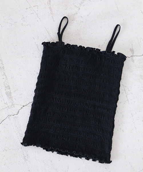 N.（N. Natural Beauty Basic）（エヌエヌナチュラルビューティーベーシック）の「◆シャーリングレースキャミソール（キャミソール・レディース・ホワイト/ブラック/グレー・MEDIUM）」の2枚目の写真