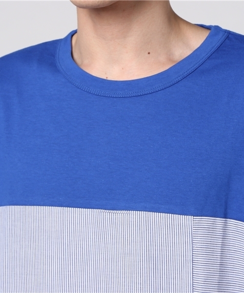 WEGO(ウィゴー)の「WEGO/トリコロール切替ビッグシルエットドルマンカットソー(Tシャツ/カットソー・メンズ・ホワイト系その他/ブルー/ホワイト/ブラック・LARGE/MEDIUM)」の12枚目の写真