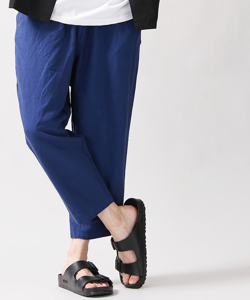 WEGO（ウィゴー）の「WEGO/リラックスリネンアンクルパンツ（スラックス・メンズ・ブラック/ブルー系その他4/レッド系その他4/グレー/ブルー・LARGE/MEDIUM/SMALL）」の3枚目の写真