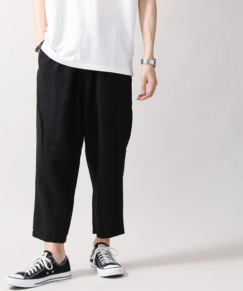 WEGO（ウィゴー）の「WEGO/リラックスリネンアンクルパンツ（スラックス・メンズ・ブラック/ブルー系その他4/レッド系その他4/グレー/ブルー・LARGE/MEDIUM/SMALL）」の11枚目の写真