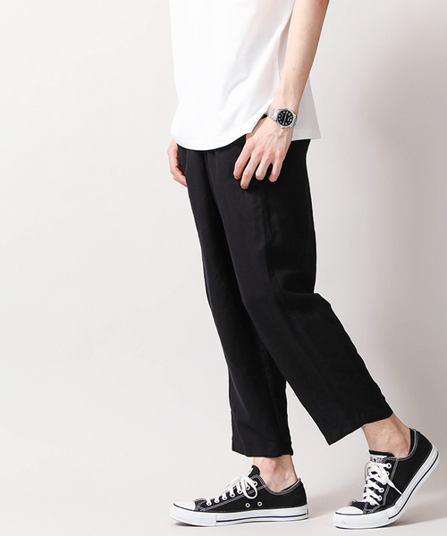 WEGO（ウィゴー）の「WEGO/リラックスリネンアンクルパンツ（スラックス・メンズ・ブラック/ブルー系その他4/レッド系その他4/グレー/ブルー・LARGE/MEDIUM/SMALL）」の12枚目の写真