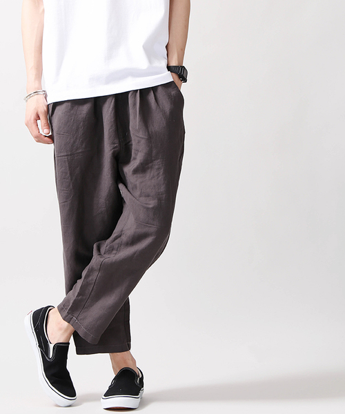 WEGO（ウィゴー）の「WEGO/リラックスリネンアンクルパンツ（スラックス・メンズ・ブラック/ブルー系その他4/レッド系その他4/グレー/ブルー・LARGE/MEDIUM/SMALL）」の14枚目の写真
