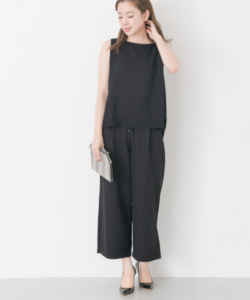 URBAN RESEARCH（アーバンリサーチ）の「ショルダータックノースリーブブラウス（シャツ/ブラウス・レディース・ベージュ/ブラック・FREE）」の3枚目の写真