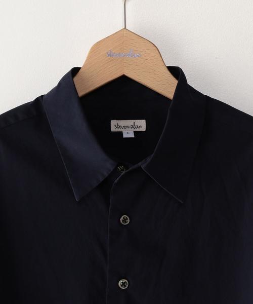 Steven Alan（スティーブンアラン）の「＜Steven Alan＞ SATIN PULLOVER REG SHIRT/ｼｬﾂ（シャツ/ブラウス・メンズ・ネイビー/ライトブルー・SMALL/MEDIUM/LARGE/X-LARGE）」の12枚目の写真