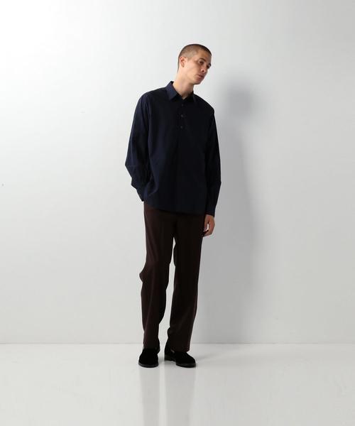 Steven Alan（スティーブンアラン）の「＜Steven Alan＞ SATIN PULLOVER REG SHIRT/ｼｬﾂ（シャツ/ブラウス・メンズ・ネイビー/ライトブルー・SMALL/MEDIUM/LARGE/X-LARGE）」の7枚目の写真