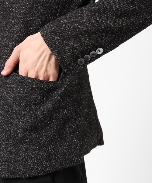 GOSTAR DE FUGA(ゴスタール ジフーガ)の「ウール混 イタリアンスタンドカラー テーラードジャケット(テーラードジャケット・メンズ・ミックスグレー/ネイビー・M/L/XL/XXL)」の6枚目の写真