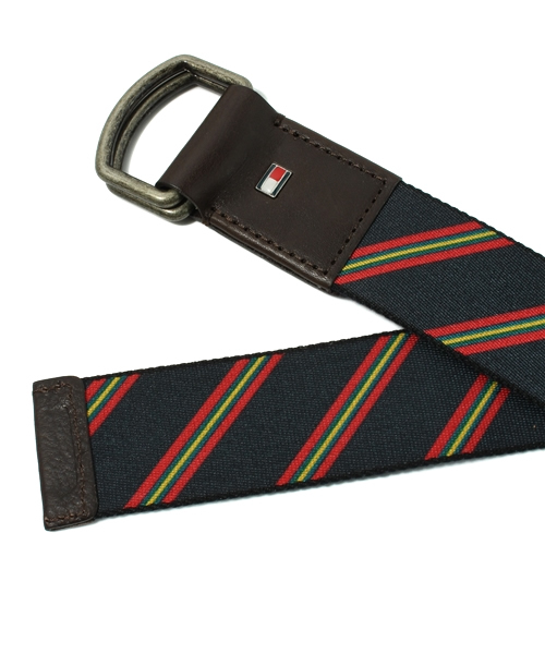 TOMMY HILFIGER（トミーヒルフィガー）の「JOSH STRIPE BELT（ベルト・メンズ・ネイビー・85cm/95cm）」の2枚目の写真