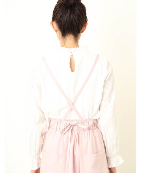 OLIVE des OLIVE（オリーブデオリーブ）の「プチハイネックレースブラウス（シャツ/ブラウス・レディース・ブラック/オフホワイト・FREE）」の5枚目の写真