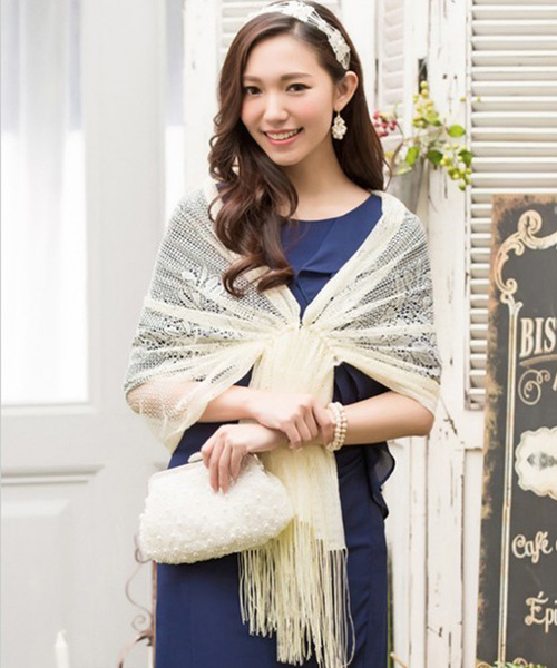 レース付きグレーベージュストール 楽天市場】レースストール グレーの通販