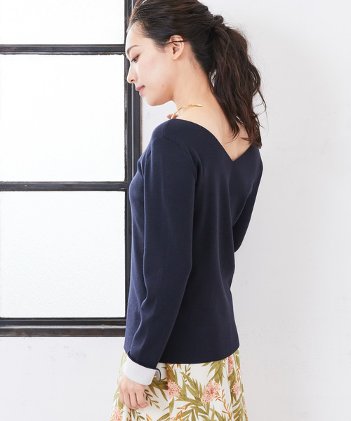 RIVE DROITE（リヴドロワ）の「総針　2WAYニット（ニット/セーター・レディース・オフホワイト/ネイビー/ミント/ピンクベージュ/その他15・FREE）」の16枚目の写真