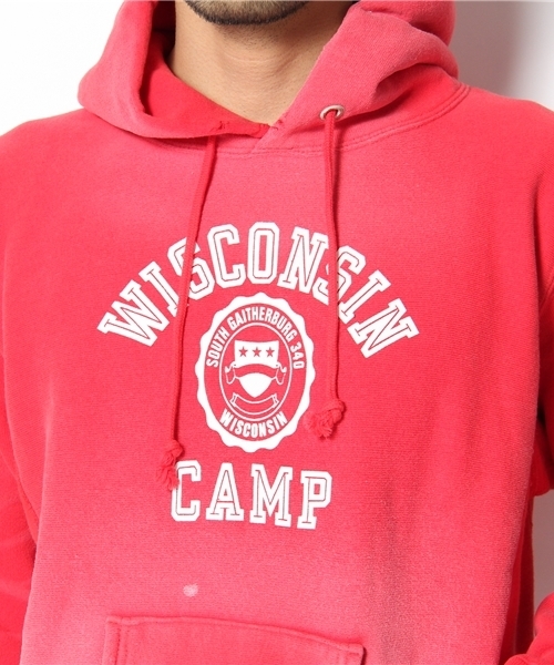 styles(スタイルス)の「チャンピオン 70年代 リバースウィーブ 70s R/W P/O HOOD SW(パーカー・メンズ・グレー/レッド/ネイビー・SMALL/MEDIUM/LARGE)」の7枚目の写真