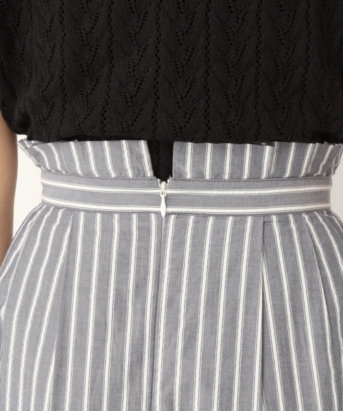 A part by（アパートバイ）の「Cサッカーストライプヘムフレアスカート 786636（スカート・レディース・ネイビー/サックスブルー・LARGE/MEDIUM）」の9枚目の写真