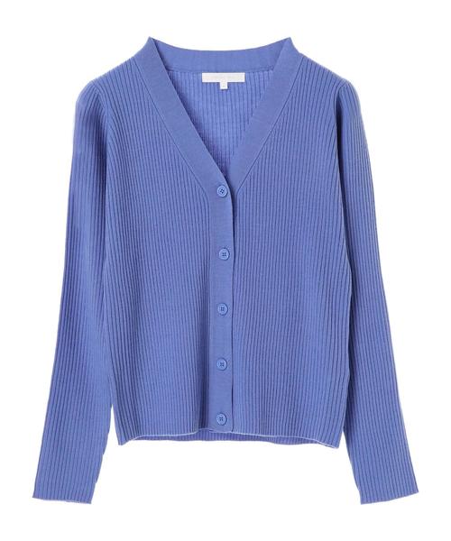 AMERICAN HOLIC（アメリカンホリック）の「・8col.Vネックリブカーディガン（カーディガン/ボレロ・レディース・杢グレー/オフホワイト/ブルー/ベージュ/ネイビー/ピンク/その他25/その他24・M/L）」の13枚目の写真