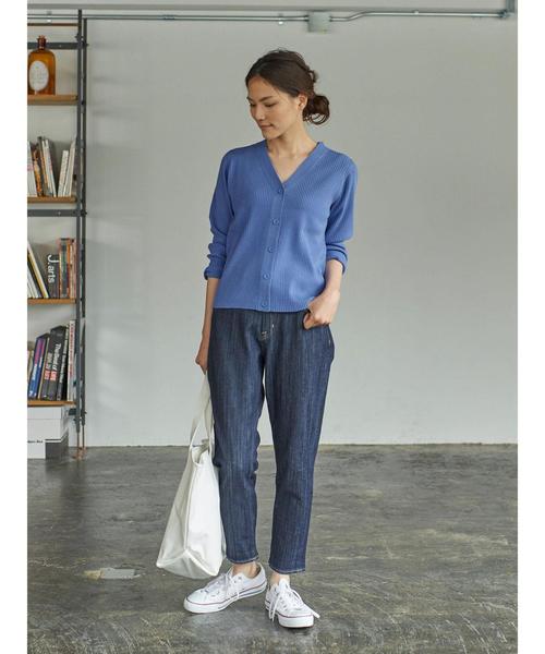 AMERICAN HOLIC（アメリカンホリック）の「・8col.Vネックリブカーディガン（カーディガン/ボレロ・レディース・杢グレー/オフホワイト/ブルー/ベージュ/ネイビー/ピンク/その他25/その他24・M/L）」の17枚目の写真