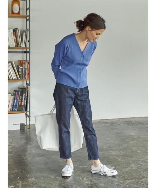 AMERICAN HOLIC（アメリカンホリック）の「・8col.Vネックリブカーディガン（カーディガン/ボレロ・レディース・杢グレー/オフホワイト/ブルー/ベージュ/ネイビー/ピンク/その他25/その他24・M/L）」の18枚目の写真