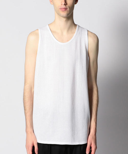 MONKEY TIME(モンキータイム)の「<monkey time> BASKET/MESH LONG TTP/タンクトップ(タンクトップ・メンズ・ブラック/ホワイト・MEDIUM/LARGE)」の1枚目の写真