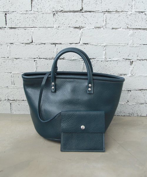 UNE MANSION(ユヌマンション)の「【本革】バケツミニバッグ(ドラムバッグ)」|ネイビー