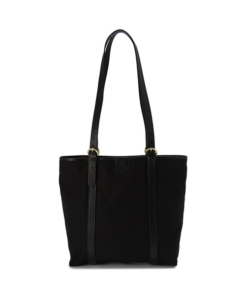 IL BISONTE(イルビゾンテ)の「IL BISONTE / CANVAS x LEATHER / トートバッグ(トートバッグ・レディース・ネイビー/オリーブ/ブラック系その他/ブラウン系その他/ブラック×ブラック・FREE)」の1枚目の写真