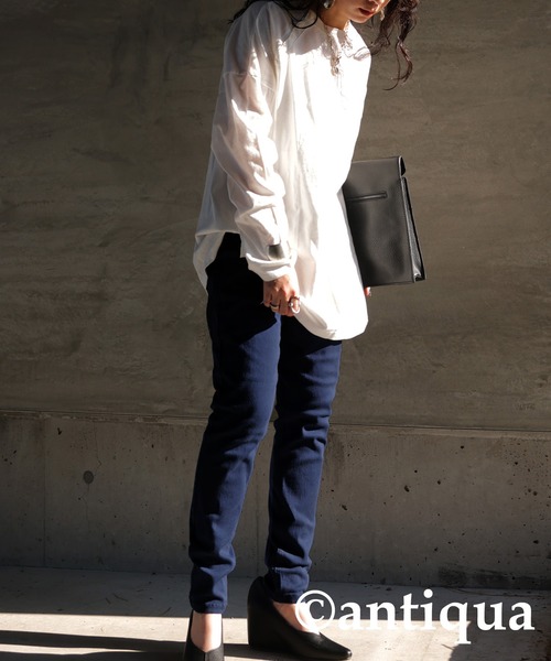 antiqua(アンティカ)の「ストレッチスキニージーンズ(デニムパンツ・レディース・ライトブルー/インディゴブルー/ブルー系その他/ノンウォッシュ/ワンウォッシュ・XS/S/M/L/XL)」の18枚目の写真