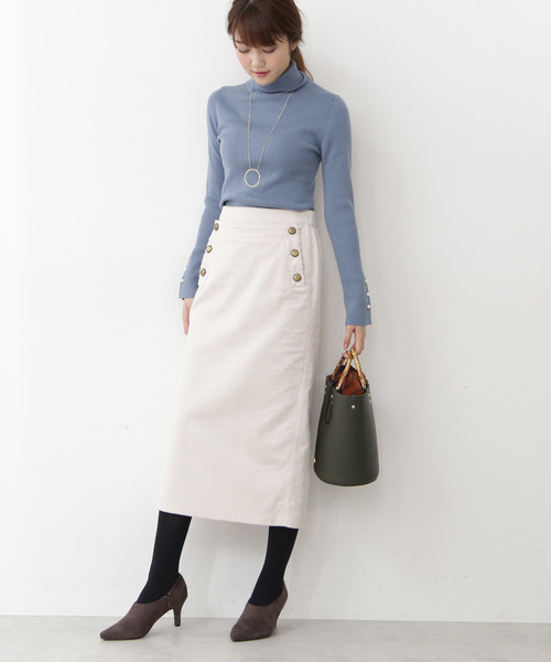 N.（N. Natural Beauty Basic）（エヌエヌナチュラルビューティーベーシック）の「◆パール釦タートルニット（ニット/セーター・レディース・ホワイト/ホワイト系その他/ブラウン/ブルー/ネイビー・MEDIUM）」の13枚目の写真