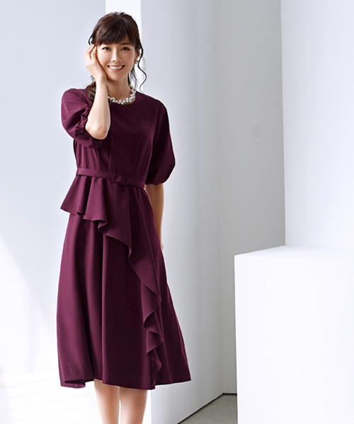 ラッフルフレアーパフスリーブワンピース 結婚式 お呼ばれ 二次会 同窓会 成人式対応フォーマルパーティードレス ドレス Ruirue Boutique ルイルエブティック のファッション通販 Zozotown
