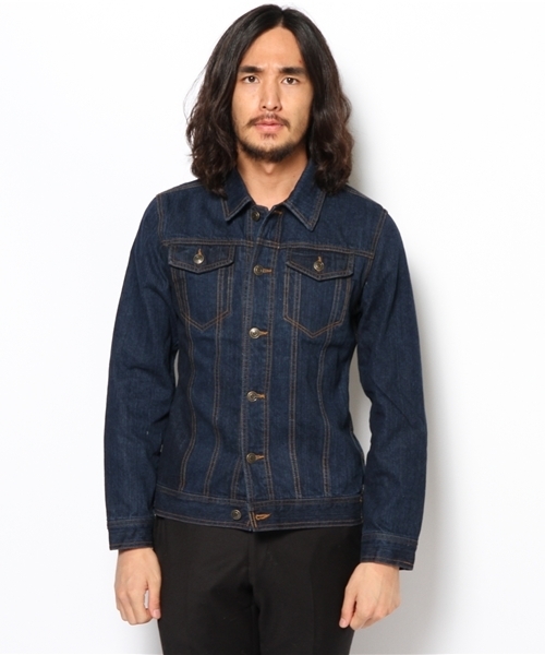 WEGO（ウィゴー）の「WEGO/デニムGジャン（デニムジャケット・メンズ・ダークインディゴブルー/ライトインディゴブルー・MEDIUM/LARGE）」の3枚目の写真