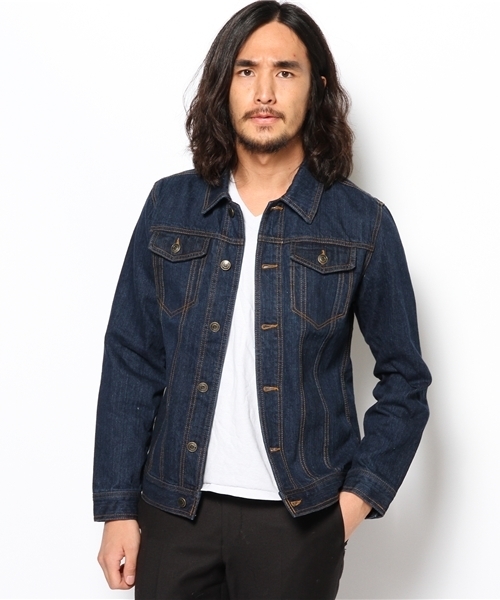 WEGO（ウィゴー）の「WEGO/デニムGジャン（デニムジャケット・メンズ・ダークインディゴブルー/ライトインディゴブルー・MEDIUM/LARGE）」の6枚目の写真