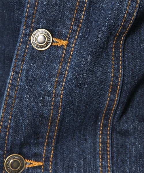 WEGO（ウィゴー）の「WEGO/デニムGジャン（デニムジャケット・メンズ・ダークインディゴブルー/ライトインディゴブルー・MEDIUM/LARGE）」の10枚目の写真