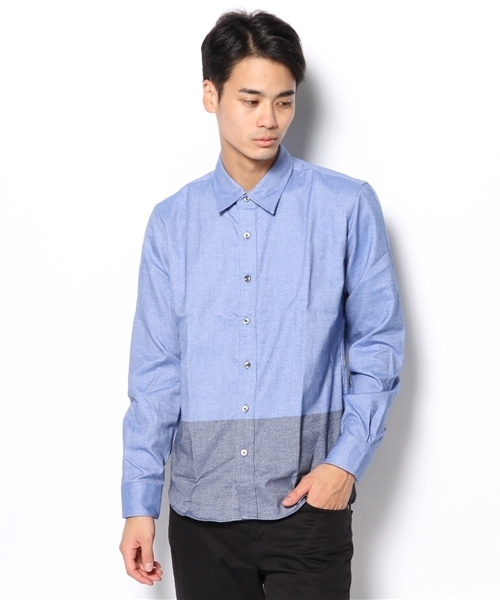 EDIFICE(エディフィス)の「◇【2ND1月号 掲載】2TONE COLOR ネルボタンダウンシャツ(シャツ/ブラウス・メンズ・ブルー系その他/ホワイト/ライトグレー・44/46/48/50)」の3枚目の写真