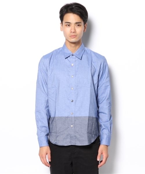 EDIFICE(エディフィス)の「◇【2ND1月号 掲載】2TONE COLOR ネルボタンダウンシャツ(シャツ/ブラウス・メンズ・ブルー系その他/ホワイト/ライトグレー・44/46/48/50)」の4枚目の写真