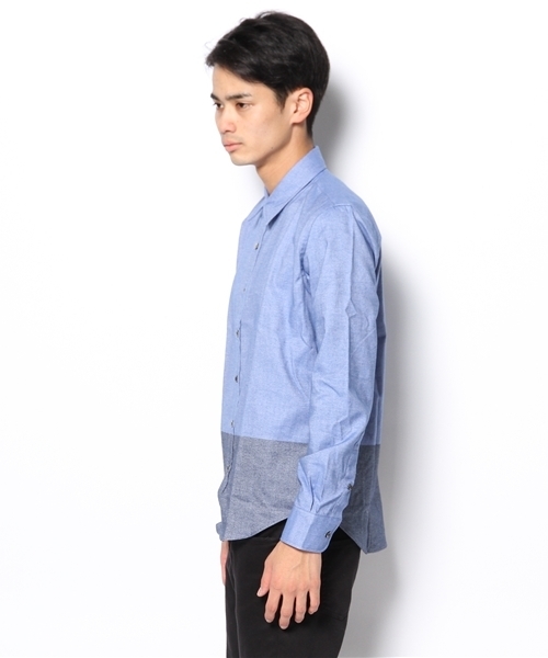 EDIFICE(エディフィス)の「◇【2ND1月号 掲載】2TONE COLOR ネルボタンダウンシャツ(シャツ/ブラウス・メンズ・ブルー系その他/ホワイト/ライトグレー・44/46/48/50)」の5枚目の写真